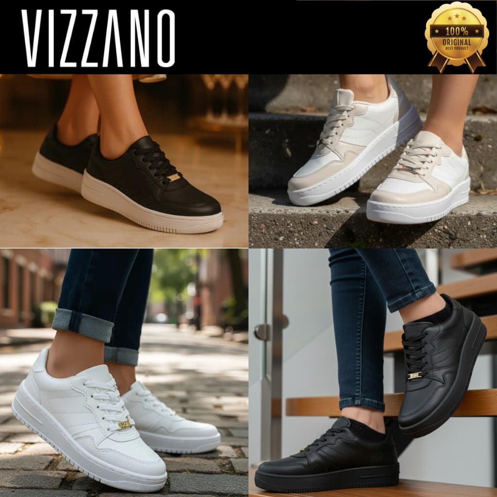 Tênis Feminino Vizzano Moda Casual Confortável Plataforma Leve 1389101 Original