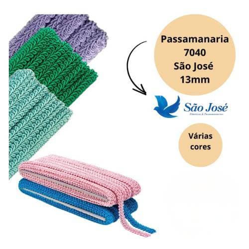 Passamanaria São José 7040 13mm | Rolo 10 Metros | Aviamento Delicado p/ Artesanato, Costura e Acabamentos Finos