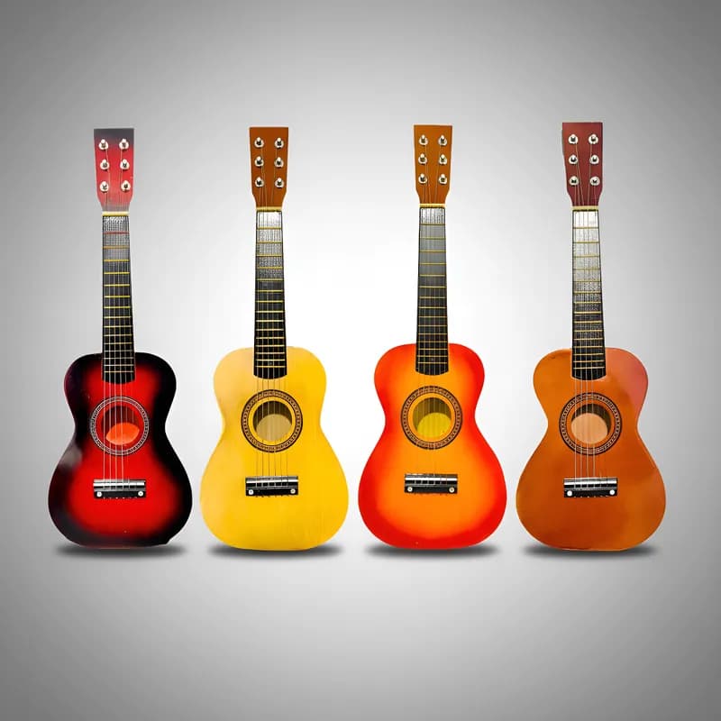 Mini Violão De Madeira Infantil Acústico Crianças Brinquedo Semi-Profissional Com Som De Verdade