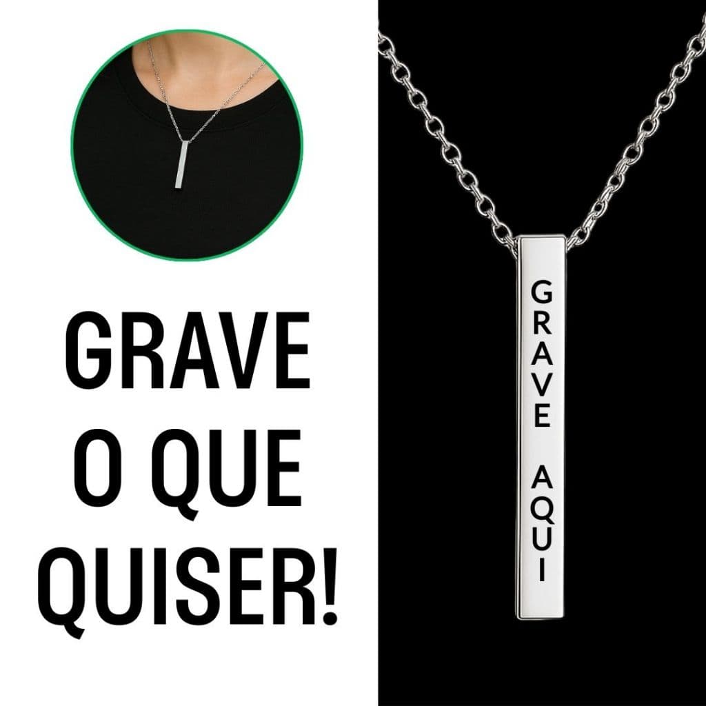 Colar Palito Personalizado Aço Inoxidável Casal Corrente Cordão Com Pendulo Nome Letra Data Namoro Spotify