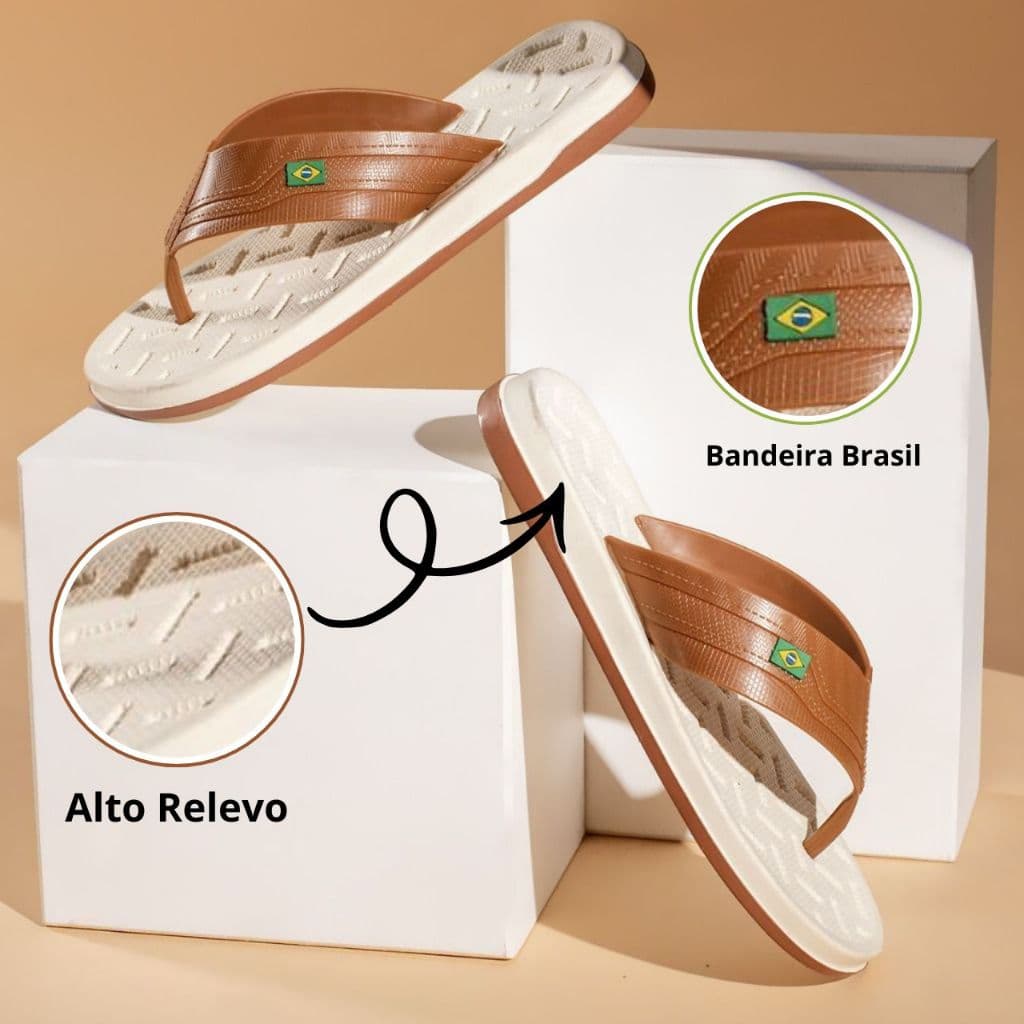 Chinelo Sandália Masculino Antiderrapante Anatômico Ortopédico Macio Confortável Sola Alto Relevo  Promoção