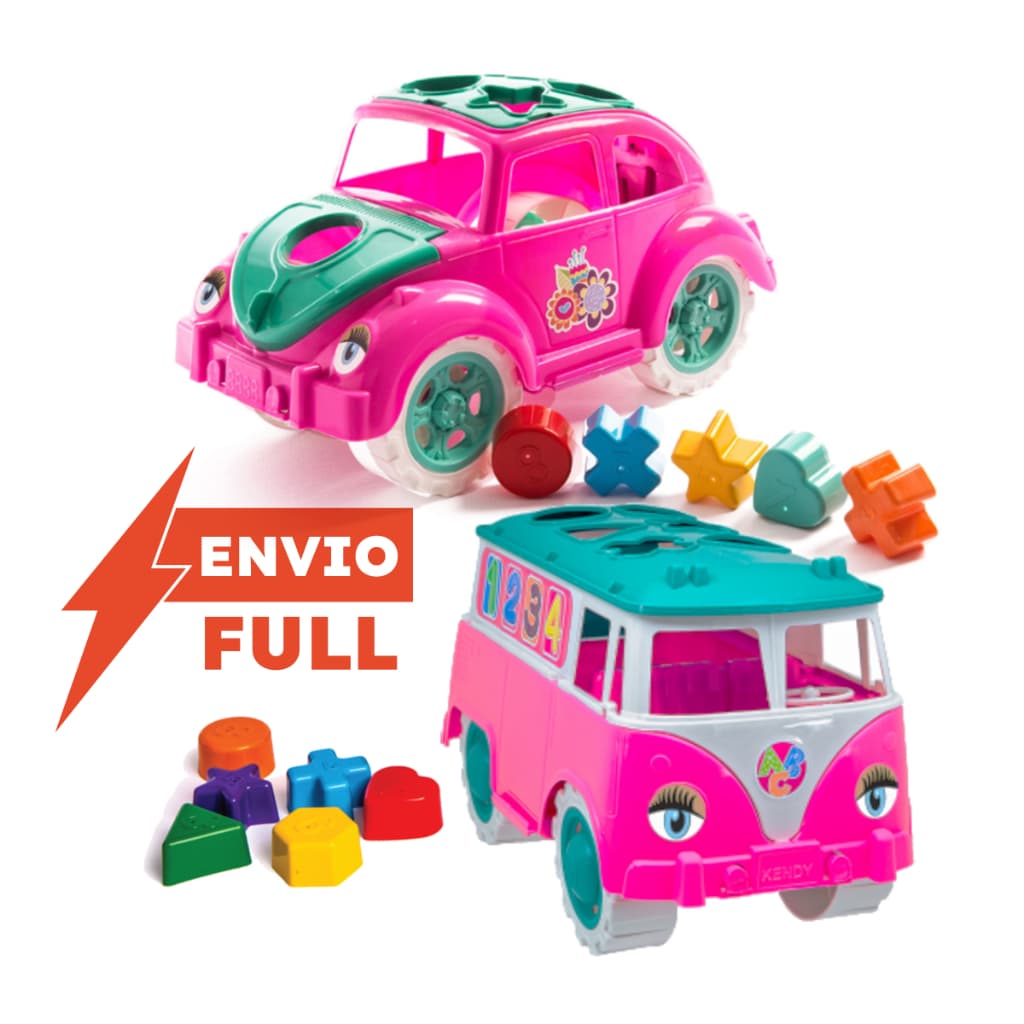 Kombi E Fusca Educativo Pedagógico Menina - Para O desenvolvimento Cognitivo Infantil e Diversão