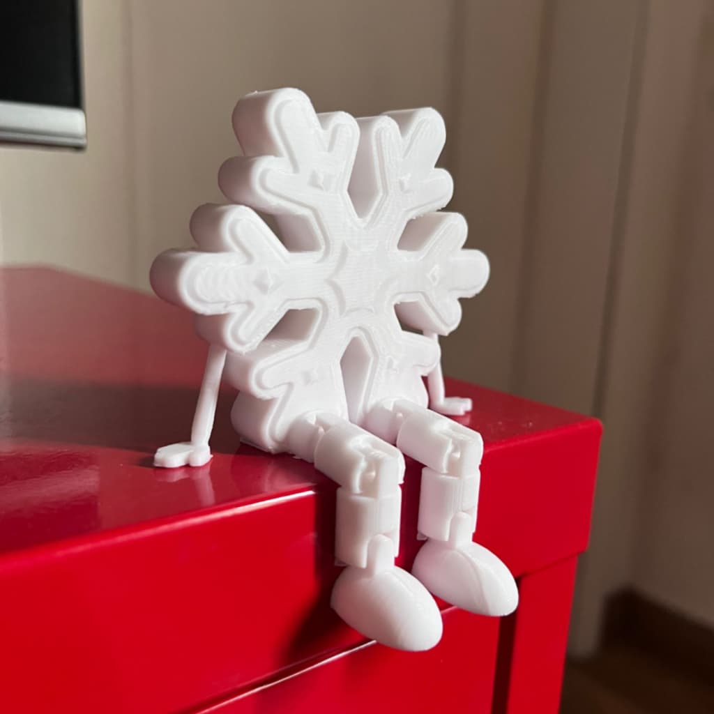 Floco de neve articulado 3D Enfeite Decoração de Natal - Unidade