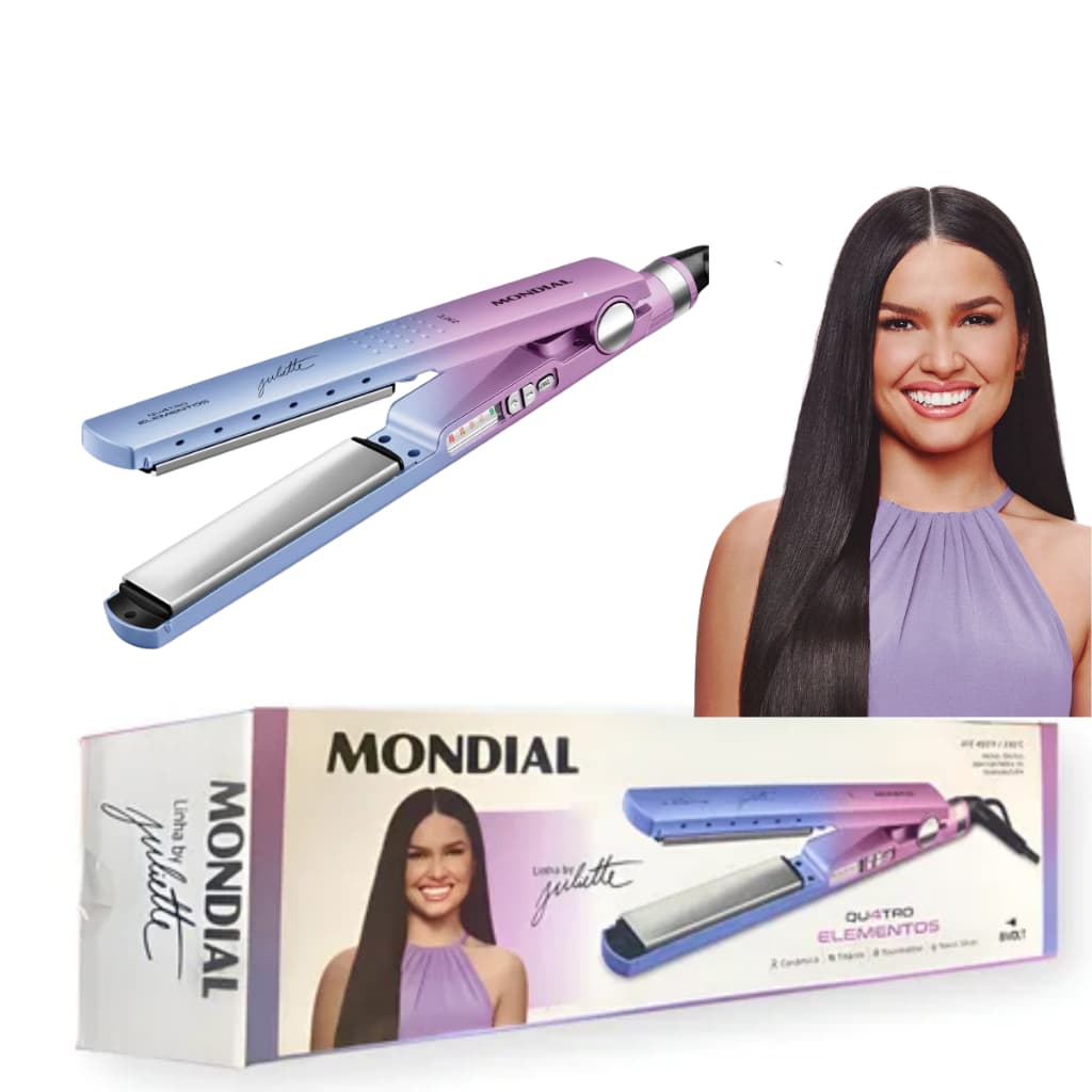 Chapinha de Cabelo Profissional 230C/450F Mondial Titanium Pro Cerâmica Progressivas e Salões de Beleza