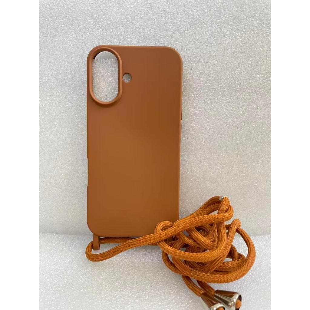 Capa Silicone Com Alça Colorida Ajustável Compatível Para Iphone 16