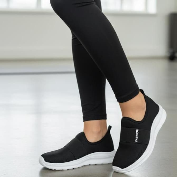 Tênis Meia Fashion Feminino Leve e Confortável PRETO