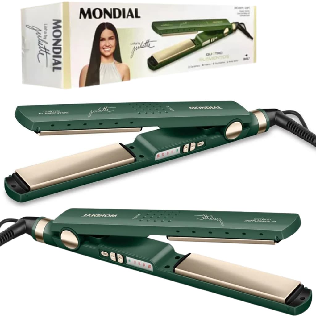 Chapinha de Cabelo Profissional 230C/450F Mondial Titanium Pro Cerâmica Progressivas e Salões de Beleza