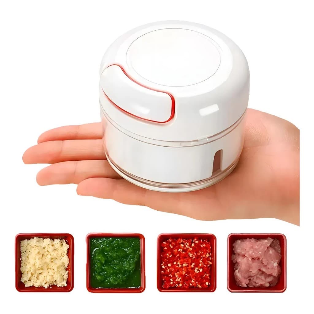 Mini Processador - Manual com lamina dupla - Resistente, leve e pratico