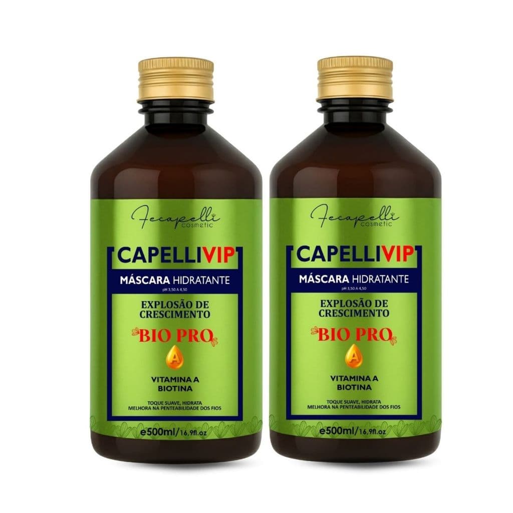 Kit Minox-Vin Pro Fecapelli  Shampoo 500ml  Máscara 500ml para Cuidados e Nutrição (Certificação Anvisa)
