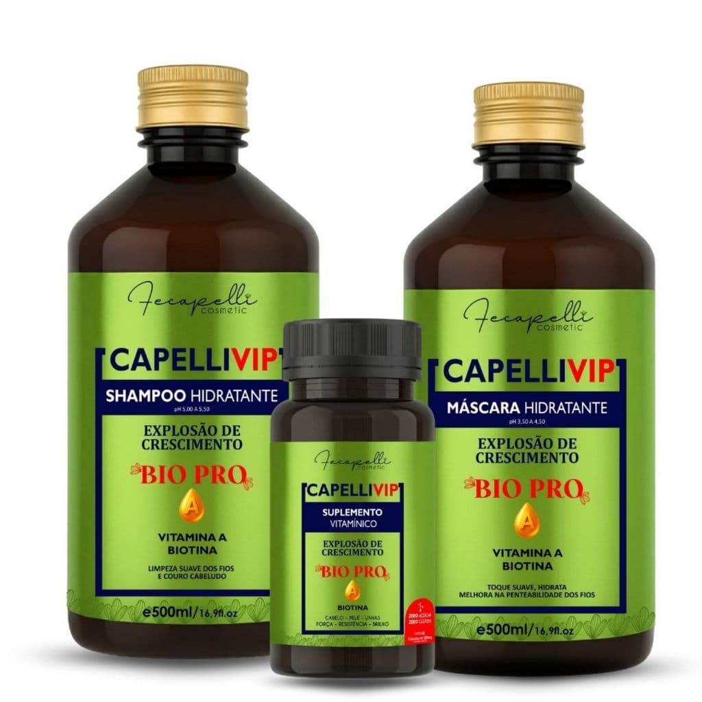 Kit Minox-Vin Pro Fecapelli  Shampoo 500ml  Máscara 500g para Cuidados e Hidratação dos Fios (Certificação Anvisa)