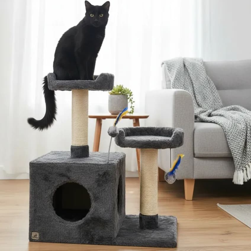 Arranhador Para Gatos Caixa Com 2 Torre varias cores