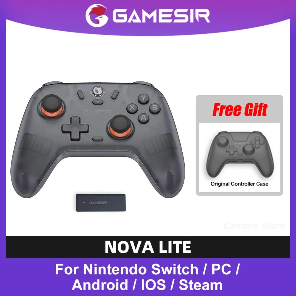 Controle GameSir T4 Nova Lite Sem Fio PC Switch Android iOS c Hall Effect