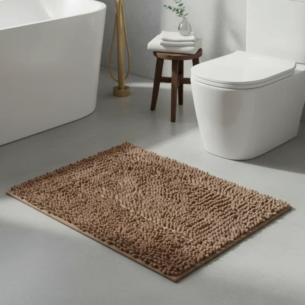 Tapete Banheiro Poliester Macio Bolinha Antiderrapante 60x40