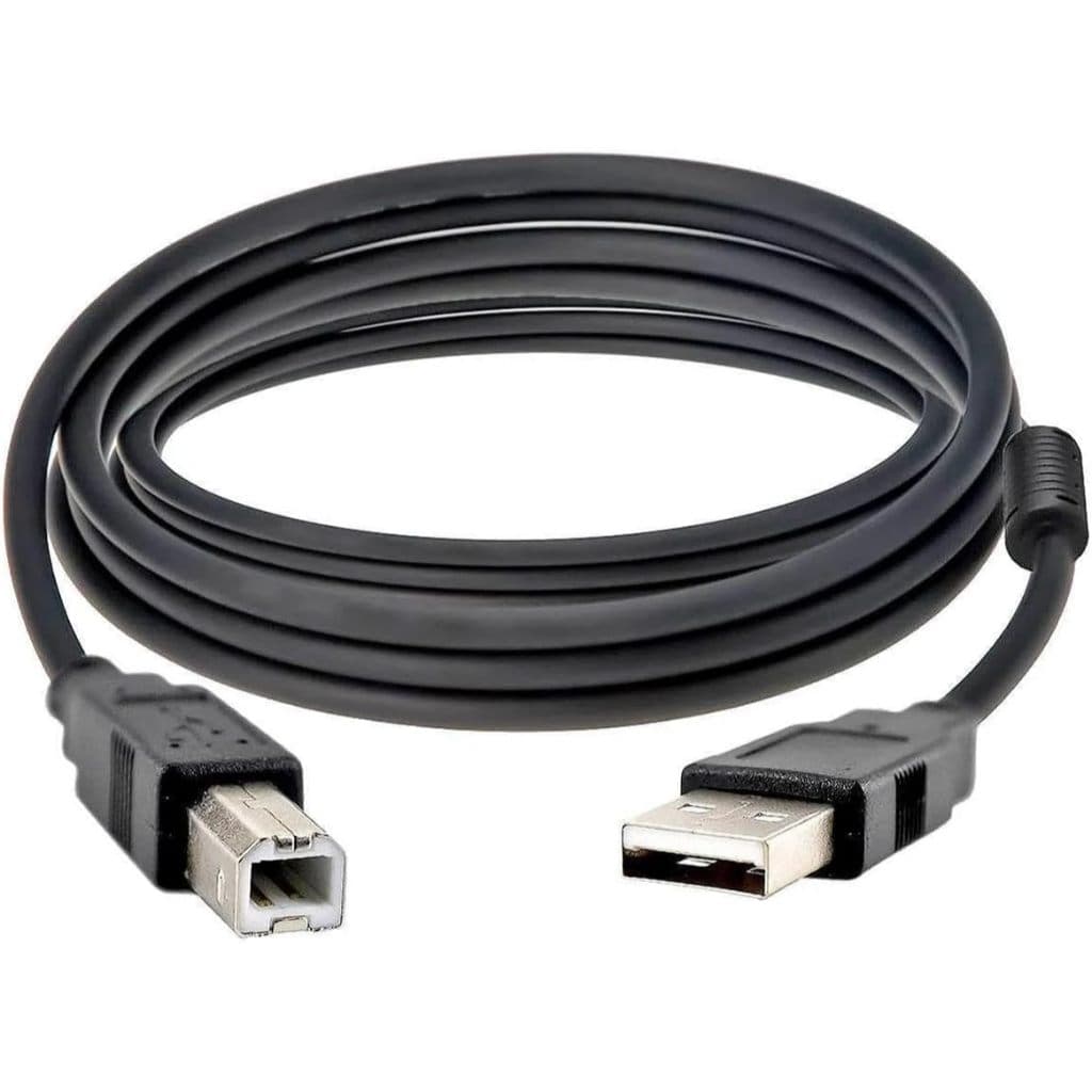 Cabo De Impressora – Preto, Contra Interferências, Compatível com Impressoras, Scanners USB 2.0 1,2CM