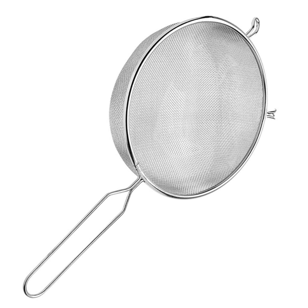 Peneira Multiuso Aço Inox 24cm Grande para Coar Escorrer e Peneirar na Cozinha - Mimo Style