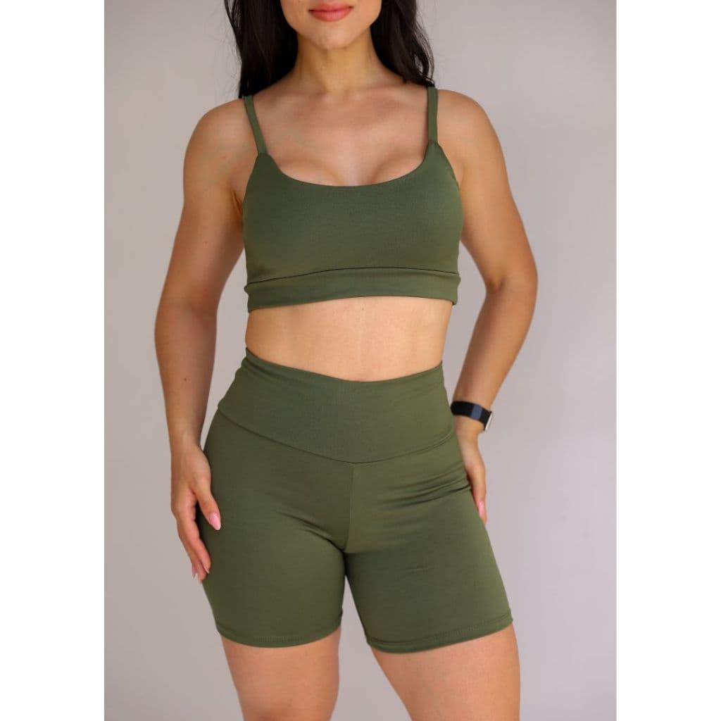 Conjunto Academia Feminino Top e Short Cintura Alta