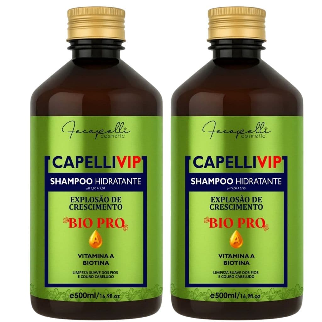 Kit 2 Shampoo Minox-Vin Pro Fecapelli 500ml  Limpeza Suave e Hidratação para Todos os Cabelos (Certificação Anvisa)