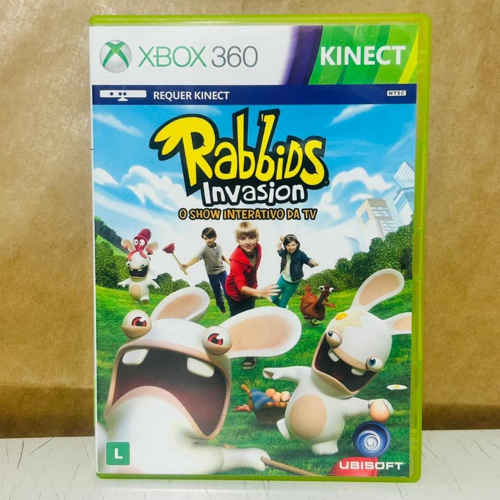 Rabbids Invasion Kinect Mídia Física Seminovo Original Xbox 360