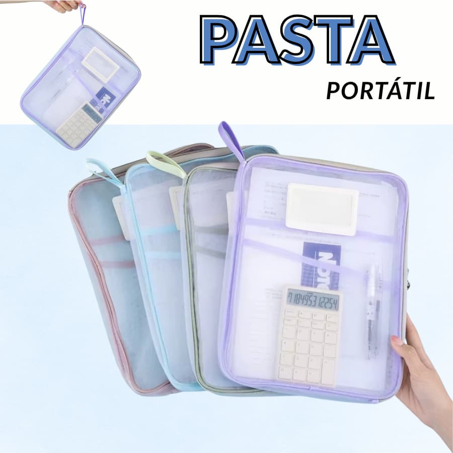 Pasta Classificadora de Arquivos Portátil Grande Capacidade de Malha Multicamadas de Documentos A4