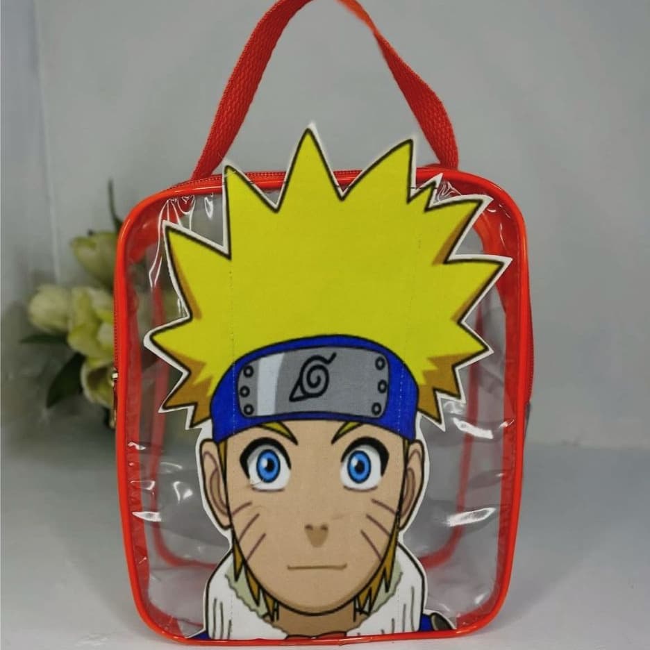 10 Bolsas 3D Naruto 20x25, frasqueira necessaire aniversário