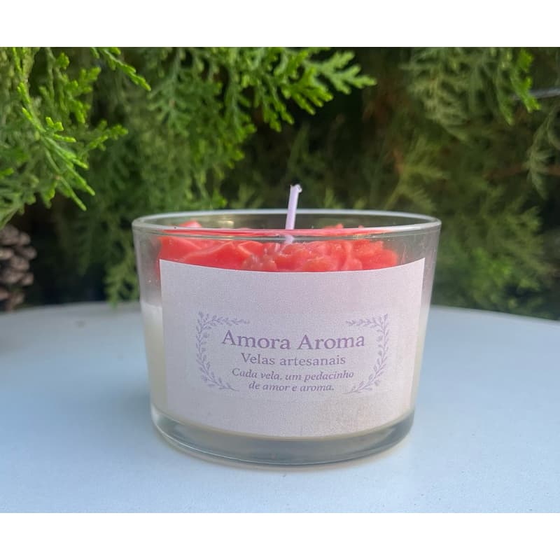 vela flores artesanai perfumada PREMIUM 110g
