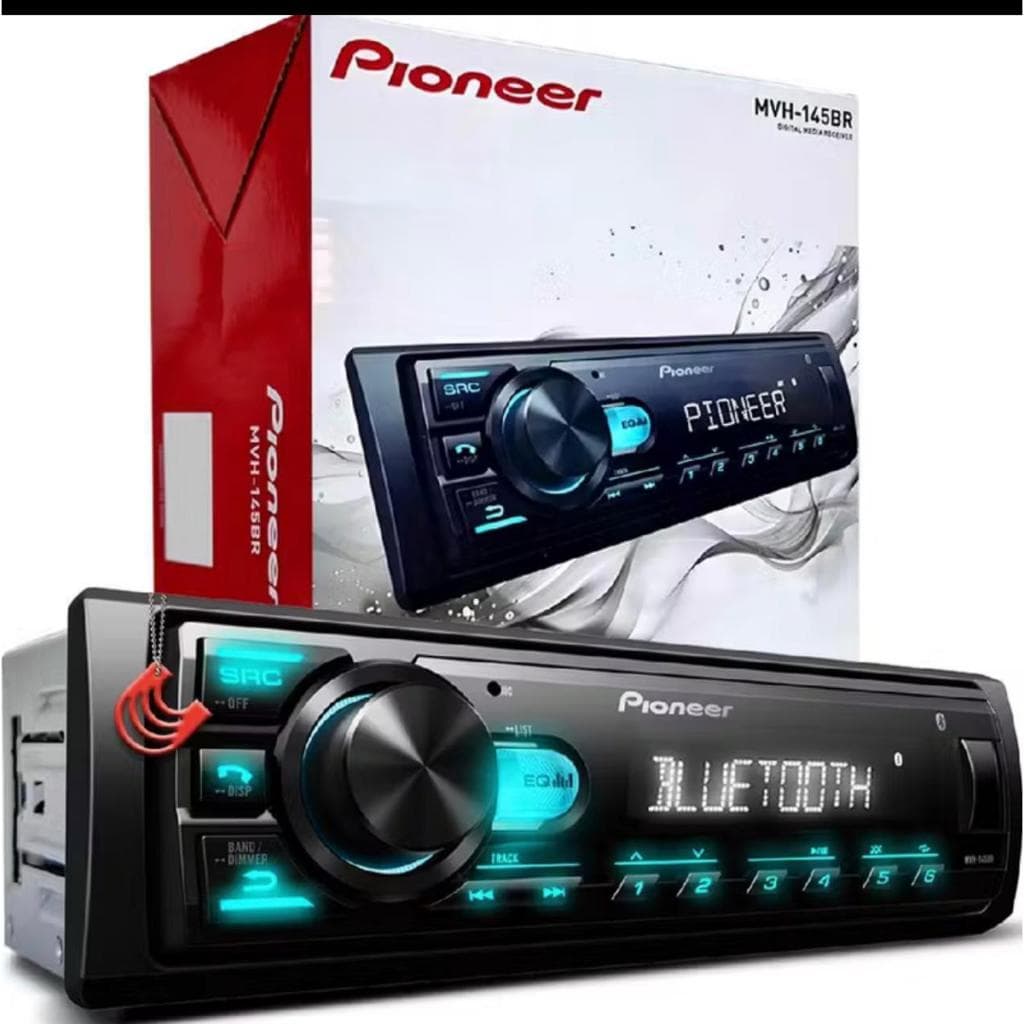 Radio Automotivo Pioneer Bluetooth Mvh-145br Usb Mp3 Fm