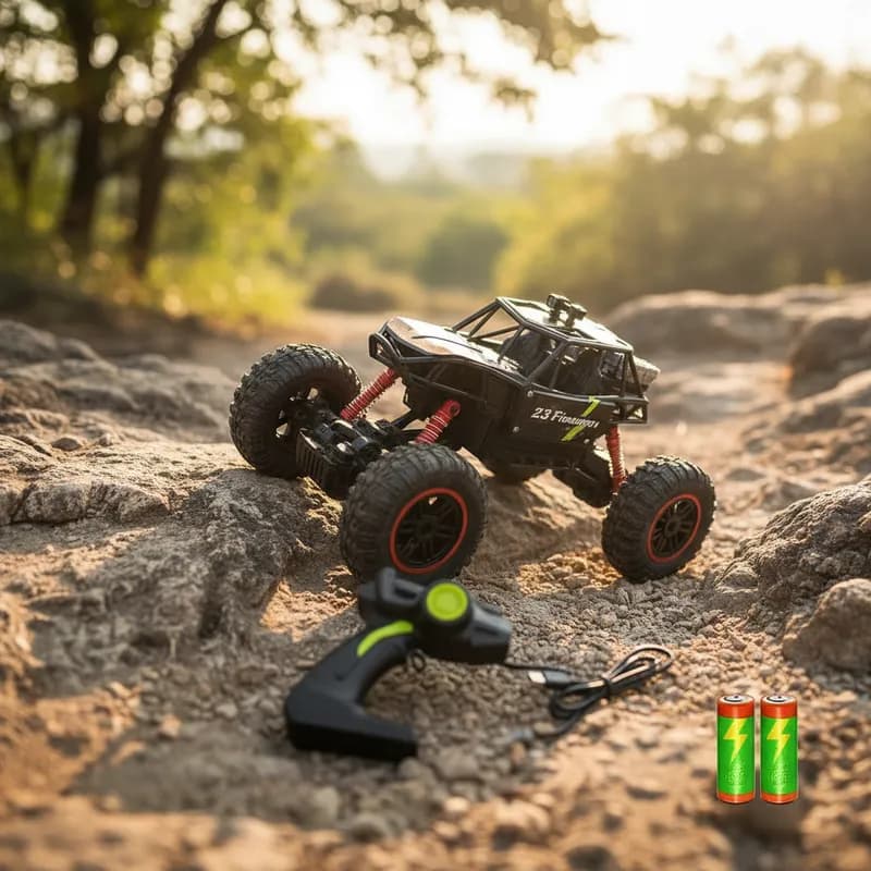 Carrinho Recarregável De Controle Remoto 4x4 Monster Truck Turbo Solta Fumaça Carro Grande Guedes