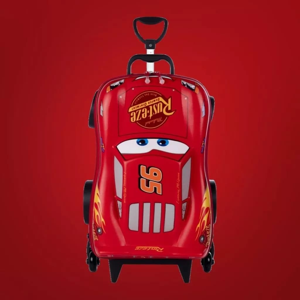 Mala Infantil Relâmpago McQueen 3D com Rodinhas ou Mala Infantil Princesa Cinderela