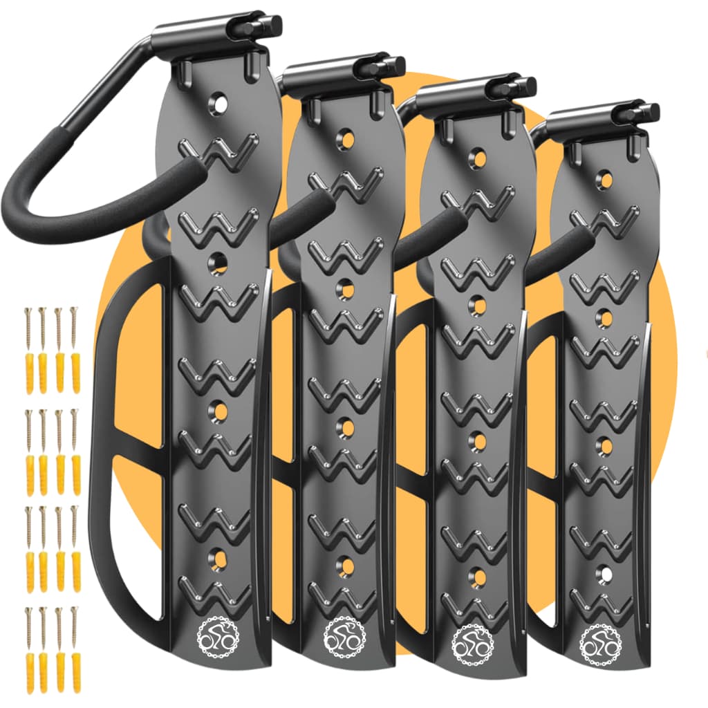 Suporte De Parede Para Bicicletas Suporte Gancho De Parede Cabides Bicicletario Garagem Gancho Vertical Suporta Até 30kg