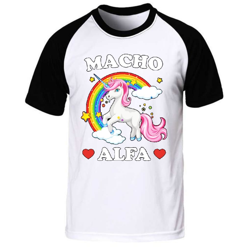 camiseta macho alfa arco iris unicornio lgbt gay camisa
