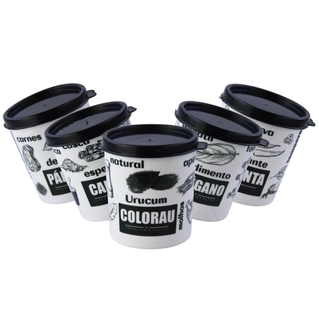 Porta Condimento Organizador Tempero Plástico 200Ml Cozinha e Rancho