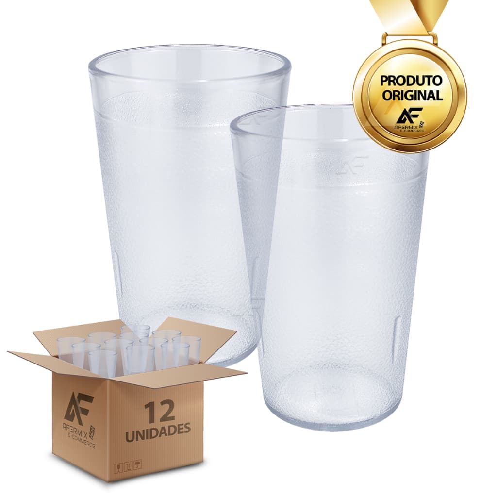 Kit 12 Copos Policarbonato Inquebrável 250ml Anti Impacto