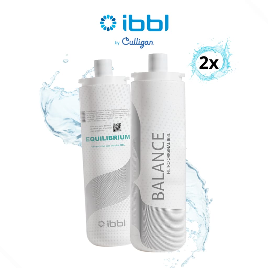 Kit 2un Refil Filtro Ibbl Balance Equilibrium Original Controle De Ph Da Água FR600 E-due Vivax Due
