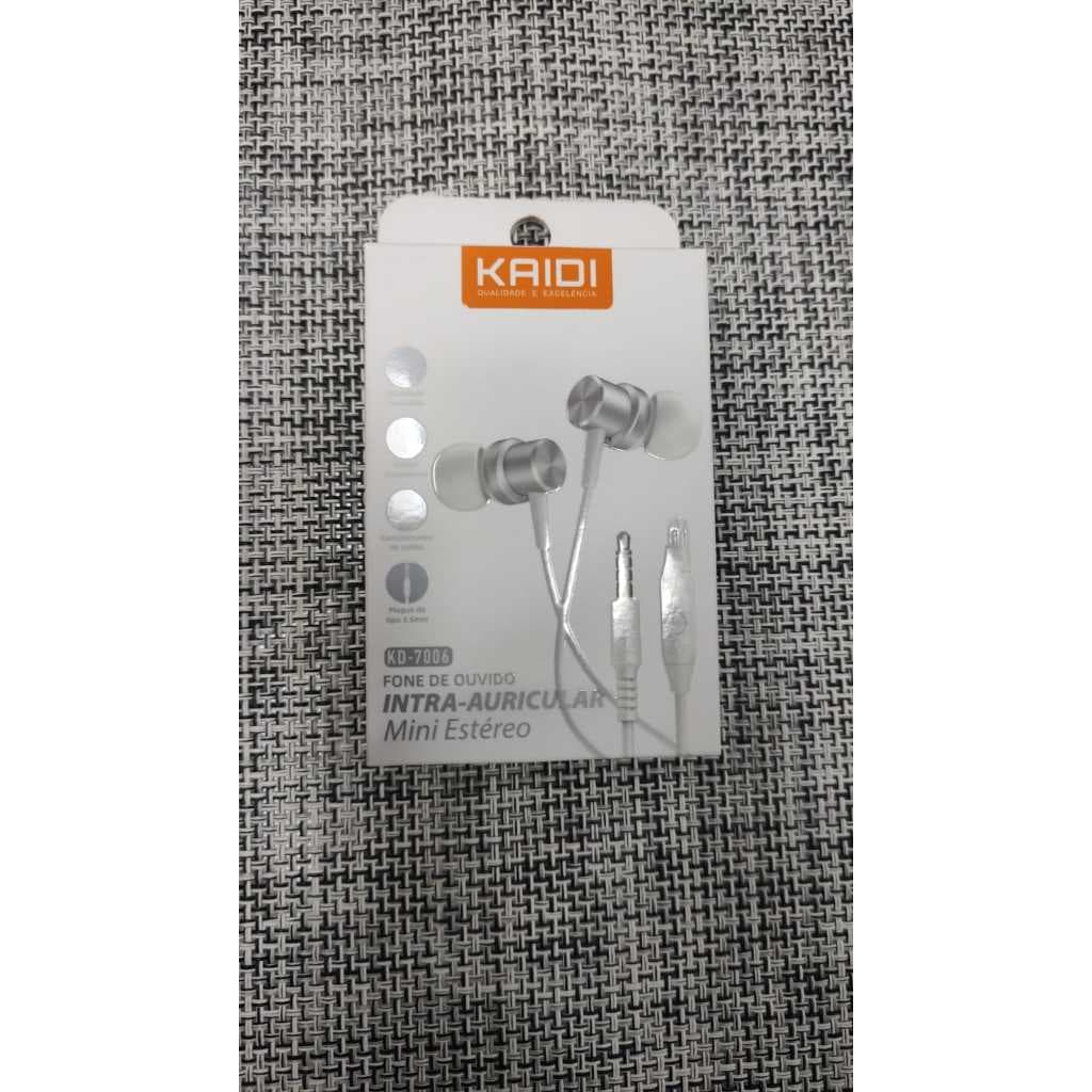 Fone de ouvido com fio P2 Kaidi KD-7006 - Tecnologia, Estilo e Som de Alta Qualidade!