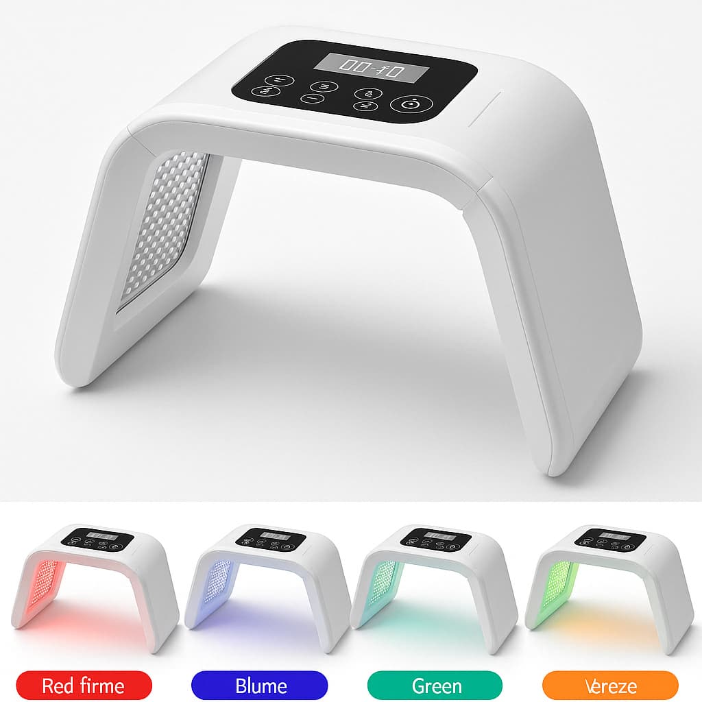 Câmara de Led Facial Fototerapia 7 Cores PDT Led Cuidados Com a Pele Facial Removedor de Acne