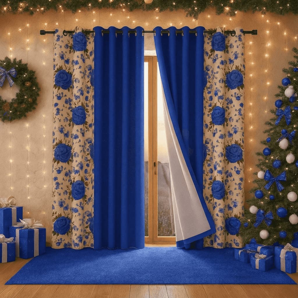 Cortina Para Quarto Sala de Estar Floratta 2,00x1,70 Estampada Mais Beleza Ao Lar Envio Rápido