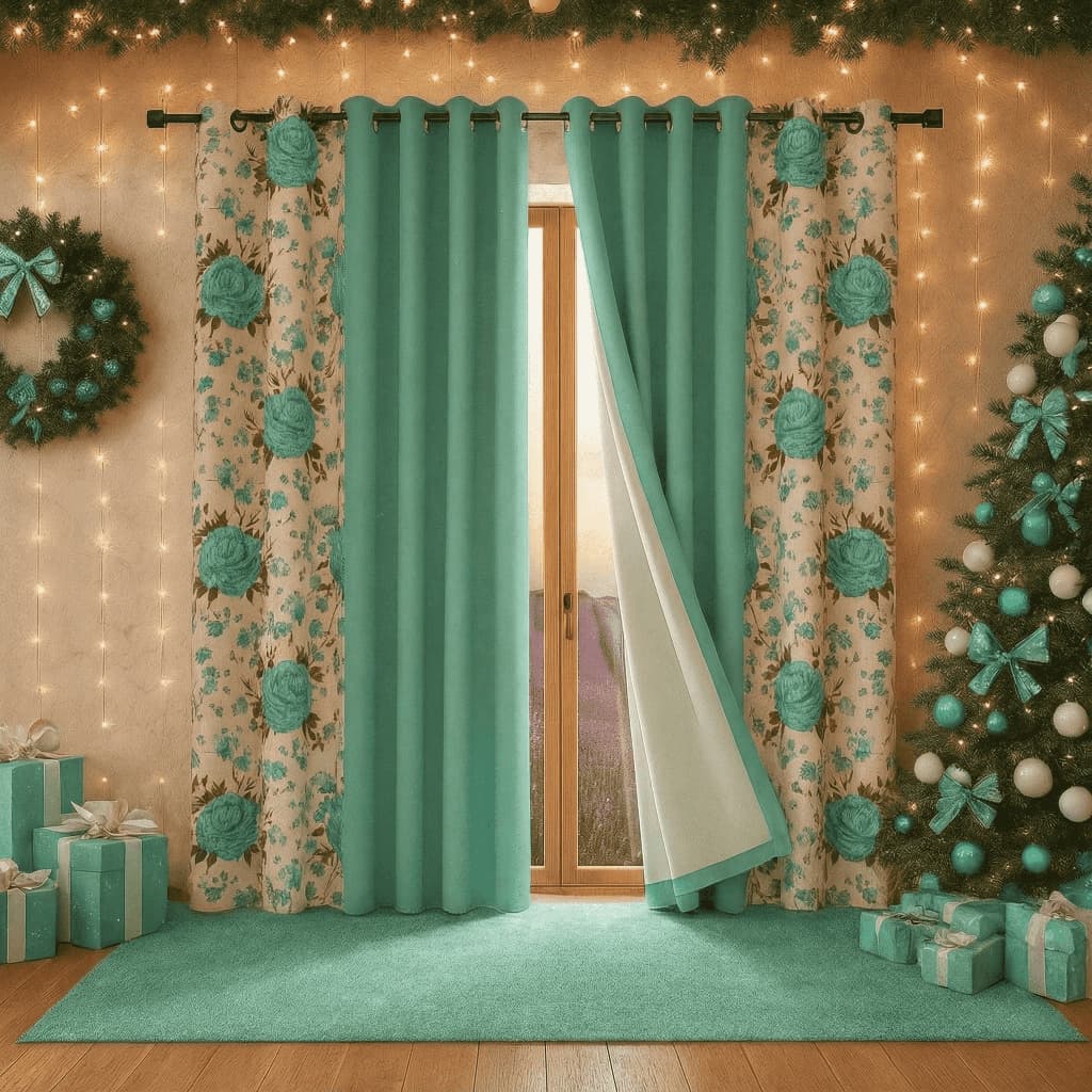 Cortina Para Quarto Sala Floratta 2,00x1,70 Estampada Toque Suave Estampas Sortidas A Pronta Entrega