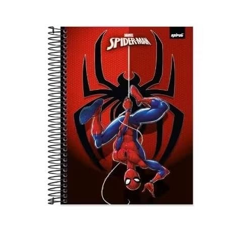 Caderno Universitário Capa Dura, 10 matérias , 160 folhas, Homem-Aranha