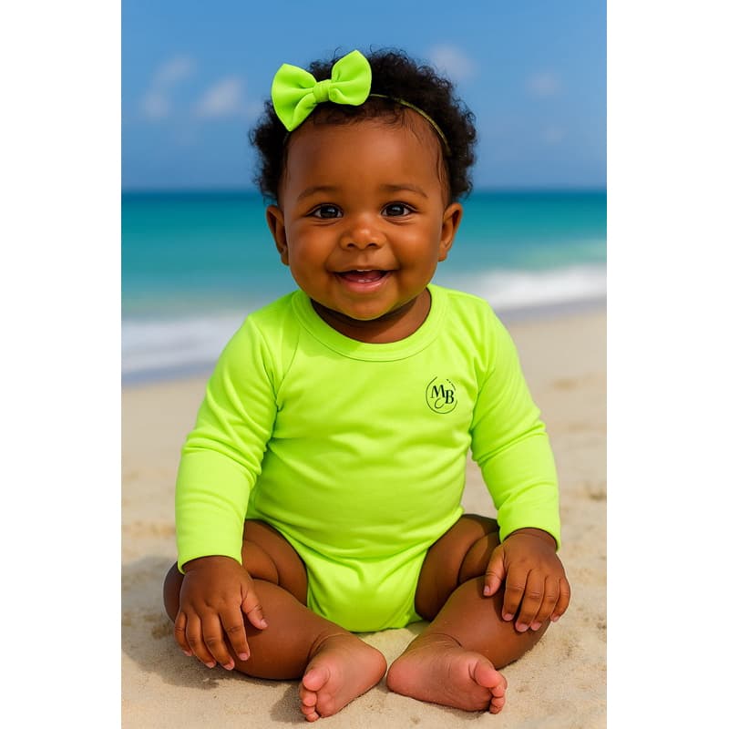 Body Com Proteção UV 50+ Moda Praia Bebê Verão Menino e Menina