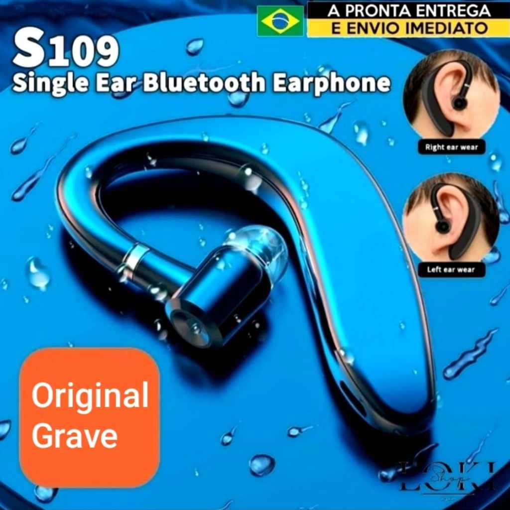 Novo Fone De Ouvido Bluetooth S109 Esportes Musical Com MicroFone Unilateral