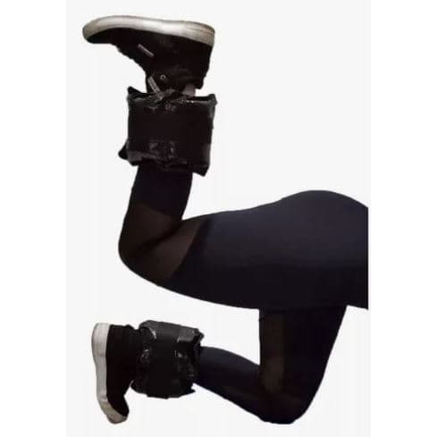 Tornozeleira Caneleira Peso Par 500G, 1KG, 2KG, 3KG, 4KG, 5KG - Preta/Rosa - Exercício/Academia/Musculação/Fisioterapia