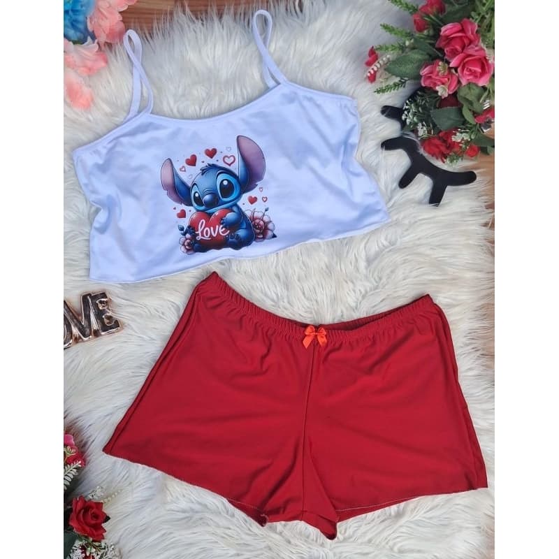 kit 2 conjunto de baby doll Pijama  virgínia roupa para dormi