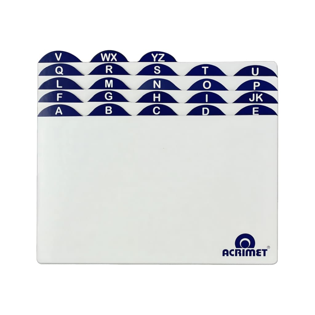Indice de az abecedario Fichário Para Fichas De Mesa Acrimet 6x9 - 15,4x22,9cm - 634