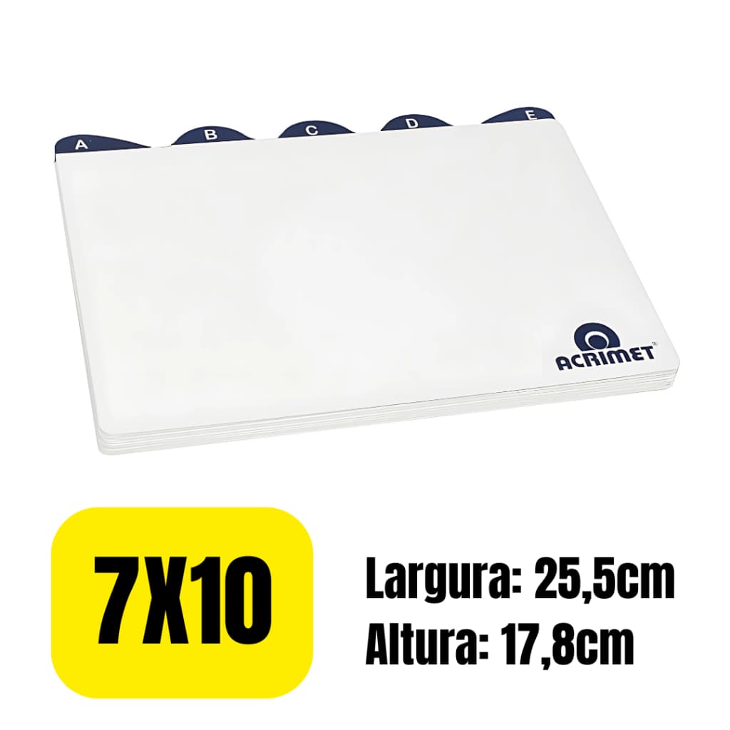 Indice de az abecedario Fichário Para Fichas De Mesa Acrimet 7x10 - 25,5x17,8cm - 635