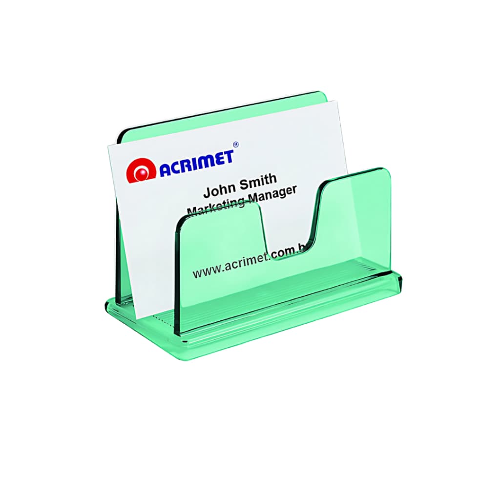 Porta Cartão De Visitas Acrílico Acrimet 730 Cor: Verde Clear
