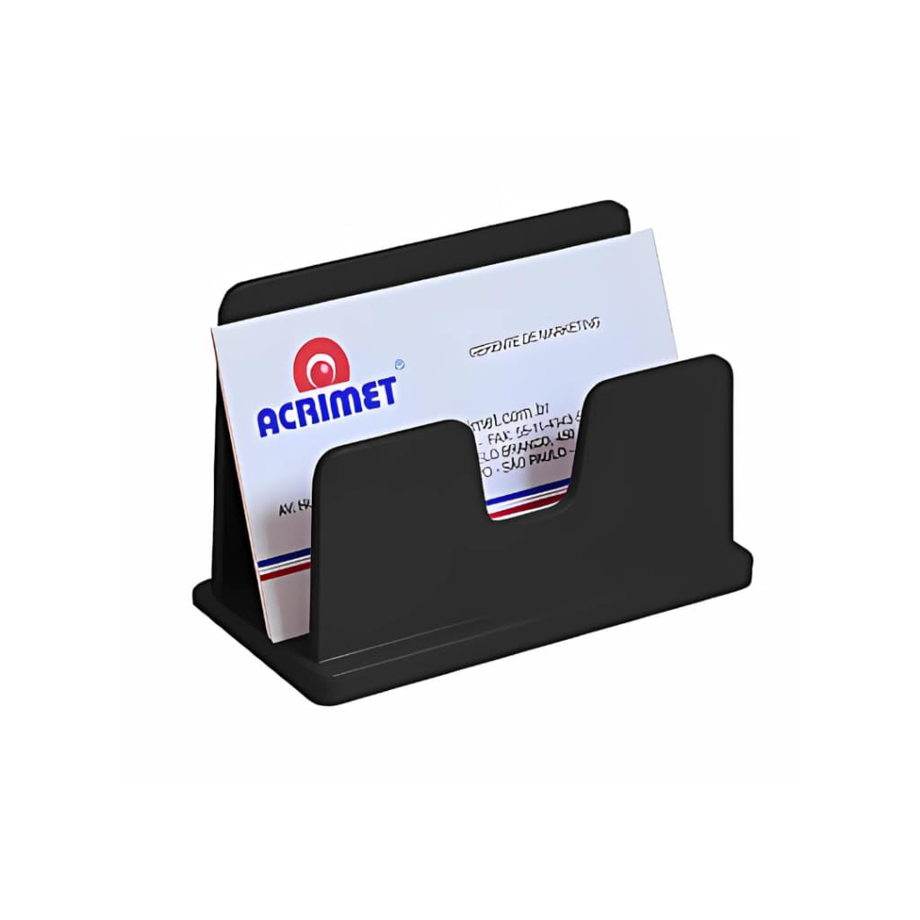 Porta Cartão De Visitas Acrílico Acrimet 730 Cor: Preto