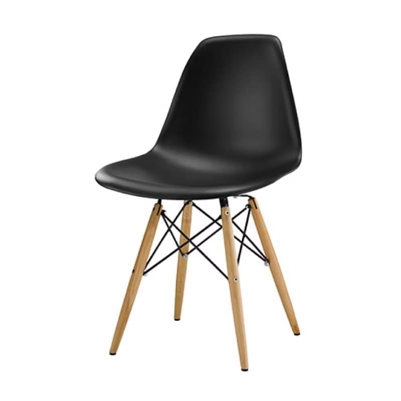 Kit 2 Cadeira Eames Eiffel Pés Em Madeira Escritório