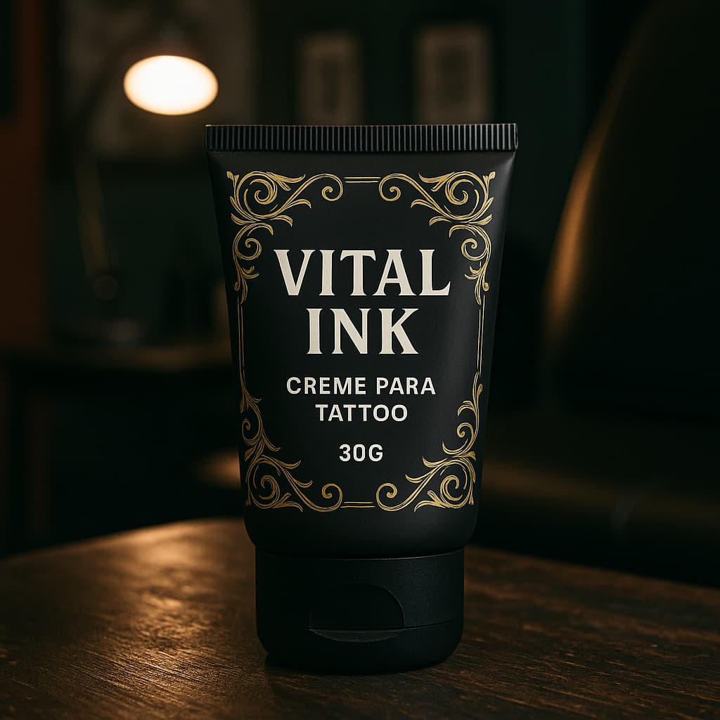 Vital Ink – Creme para Tatuagem | Cicatrização Rápida + Brilho | Vitamina D
