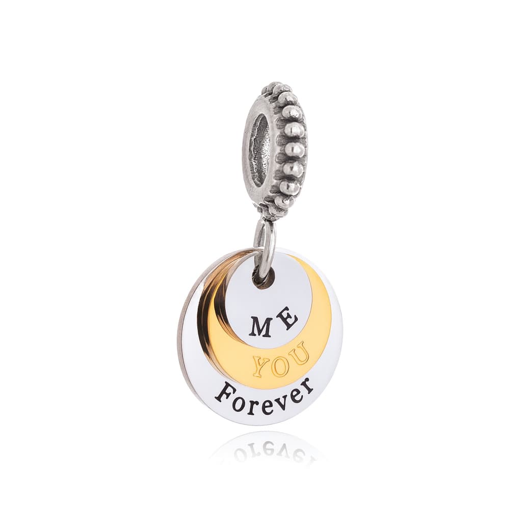 Berloque Aço Inox Medalhas Me You Forever