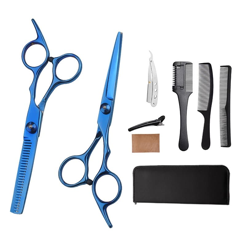 KIT Tesouras Barbeiro + Navalha E Pentes  KA-5065